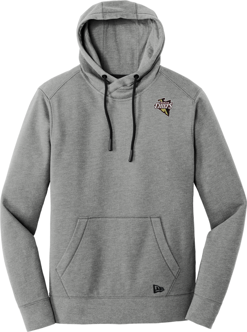 Mercer Chiefs New Era Tri-Blend Fleece Pullover Hoodie