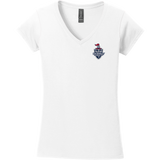 JFK Knights Football Softstyle Ladies Fit V-Neck T-Shirt