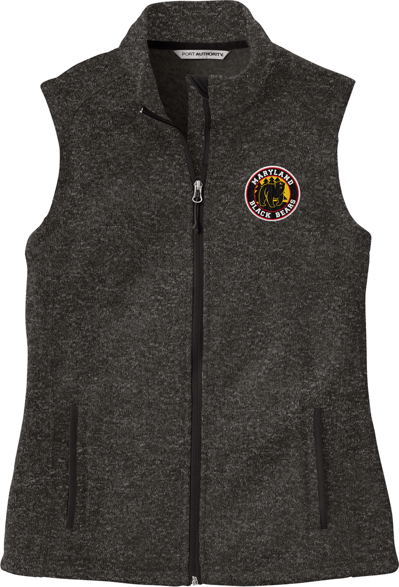 Maryland Black Bears Ladies Sweater Fleece Vest