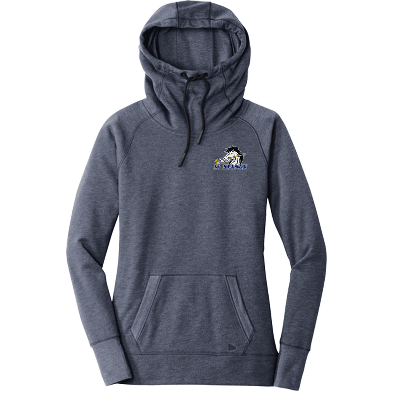 Mid-State Mustangs New Era Ladies Tri-Blend Fleece Pullover Hoodie