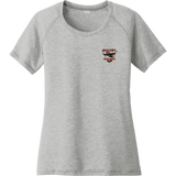 Biggby Bombers Ladies PosiCharge Tri-Blend Wicking Scoop Neck Raglan Tee