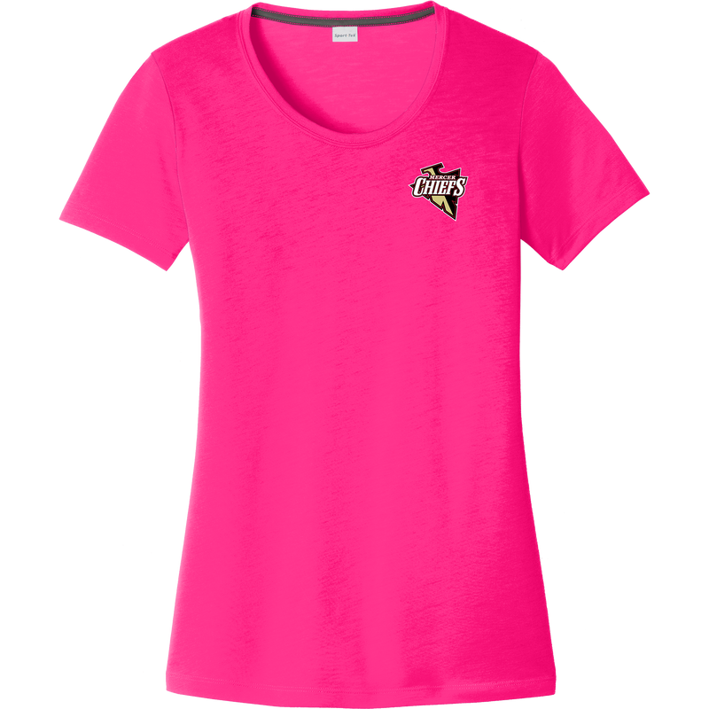 Mercer Chiefs Ladies PosiCharge Competitor Cotton Touch Scoop Neck Tee