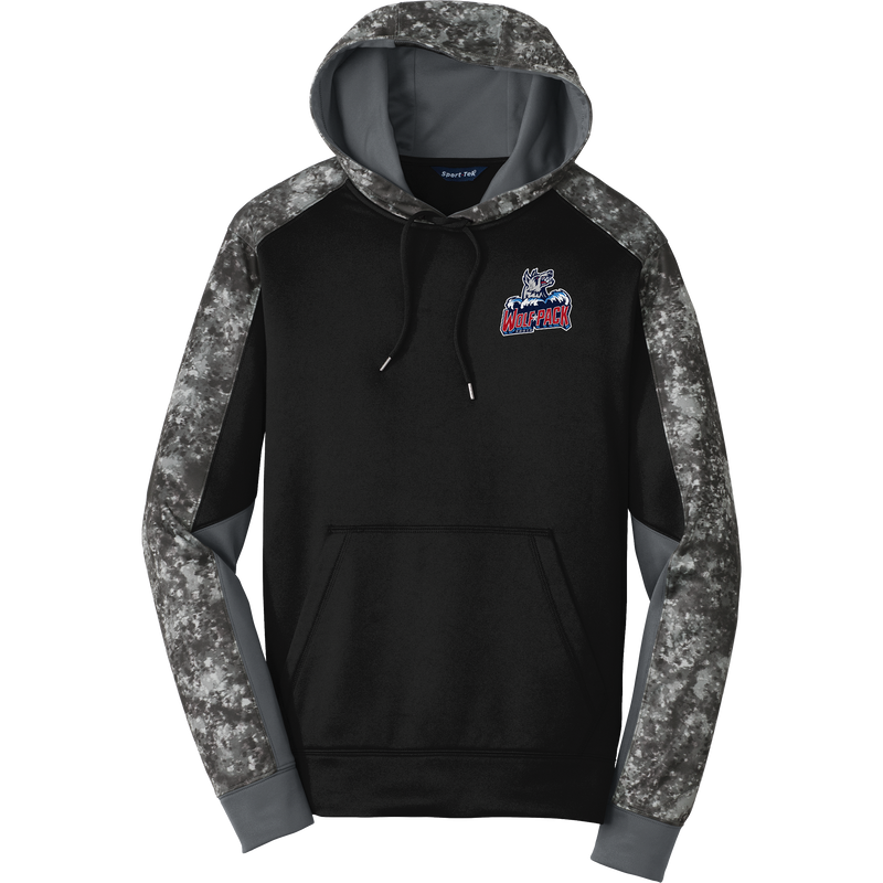 CT Wolfpack South Sport-Wick Mineral Freeze Fleece Colorblock Hooded Pullover