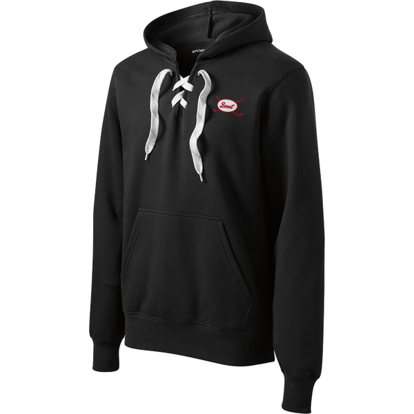 Benet Hockey Lace Up Pullover Hooded Sweatshirt